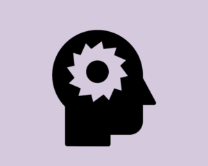 Icon-for-headache-silhouette-of-a-head-with-a-circular-saw-blade-with-saw-teeth-inside-the-head